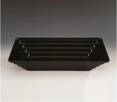 Zicco Zcp 426 Dikdörtgen Yivli Teşhir-Siyah Şeffaf 43,5X28,5 Cm