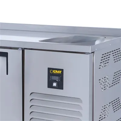 Gast TTEB1210C Tezgah Tipi 2 Kapılı Geniş Evyeli Buzdolabı