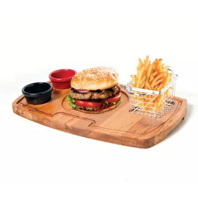 Biradlı Grv-1804 Burger Servis Sunum Seti 38x22,5x2 Cm