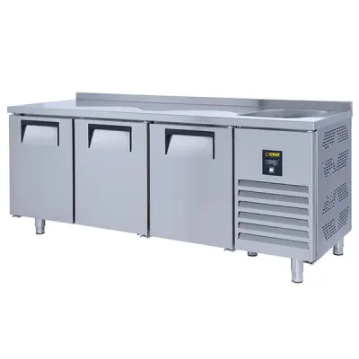 Gast TTEB1300C Tezgah Tipi 3 Kapılı Evyeli Buzdolabı