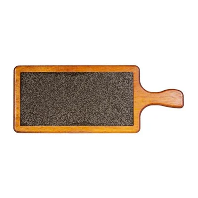 Biradlı Grv-1847 Kulplu Steak Tahta Bazaltlı 45x18x2,4 Cm