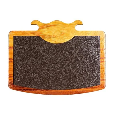 Biradlı Grv-1849 Boynuzlu Steak Tahta Bazaltlı 32,5x25x2,4 Cm