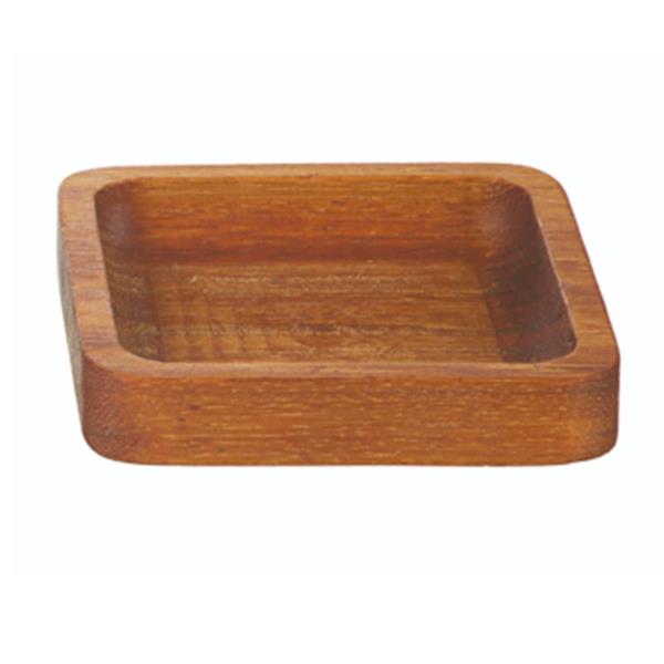 Biradlı Grv-1901-4 Iroko Kare Sosluk-Çerezlik 6Cm