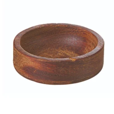 Biradlı Grv-1902-2 Iroko Yuvarlak Sosluk-Çerezlik 8 Cm