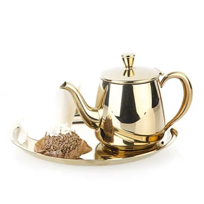 Biradlı Grv-238-Altın Kahve ve Çay Takımı Altın