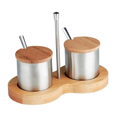 Biradlı Grv-240 2 Li Baharatlık Takımı Standlı 19X9.5 Cm Mat