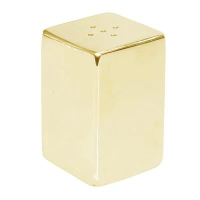 Biradlı Grv-296-Altın Groovy Kare Bodur Tuzluk Çap 4x4x6 Cm Altın