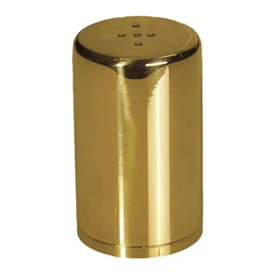 Biradlı Grv-297-Altın Groovy Yuvarlak Bodur Biberlik Çap 4Cm H:6,5 Cm