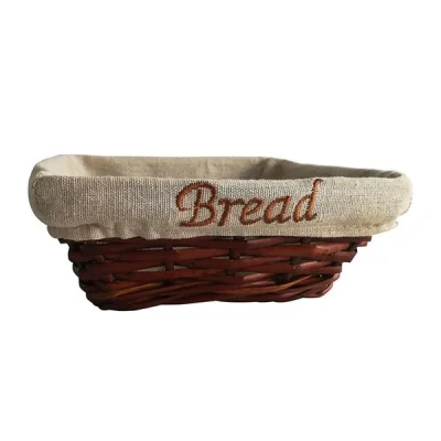Biradlı Grv-906 Hasır Bezli Ekmek Sepeti Kare 19X19X7 Cm