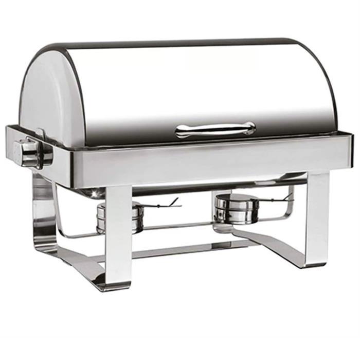 CHAFING DISH 180 DERECE AÇILIR KAP.DÜZ AYAK KIZAKLI, E.ISITICI YOK