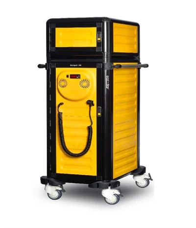 Gastrolley G.MD.100.25.S 100 / 25 Tekli Hastane Tepsi Arabası  Isıtmalı+Nötr 57x79x158cm