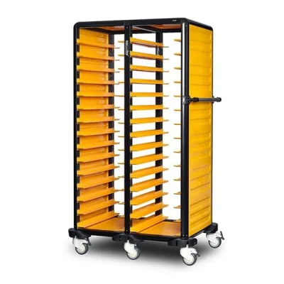 Gastrolley G.SS.150.D.2 150 İkili Self Servis Arabası 2 Yanı Kapalı 104x71x174cm