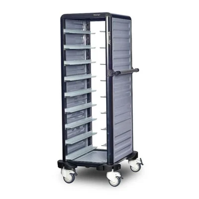 Gastrolley G.TT.09.S.2 9 Tekli Termo Tepsi Arabası 2 Yanı Kapalı 57x71x149cm