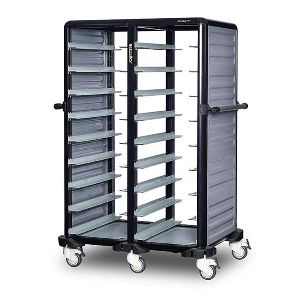 Gastrolley G.TT.18.D.2 9+9 İkili Termo Tepsi Arabası 2 Yanı Kapalı 101x71x149cm