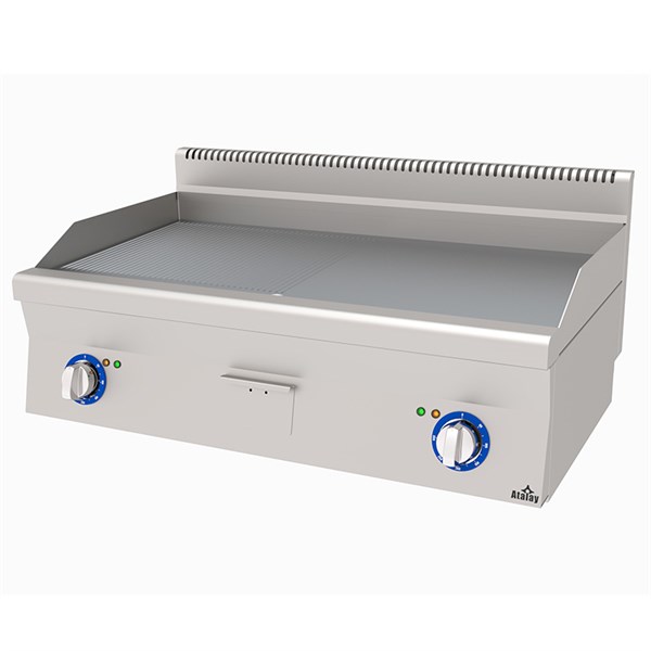 Atalay E AEI-1060-ND    Elektrikli Pleyt Izgara Yarı Oluklu Yarı Düz Yüzey 100x60x30 E AEI-1060-ND