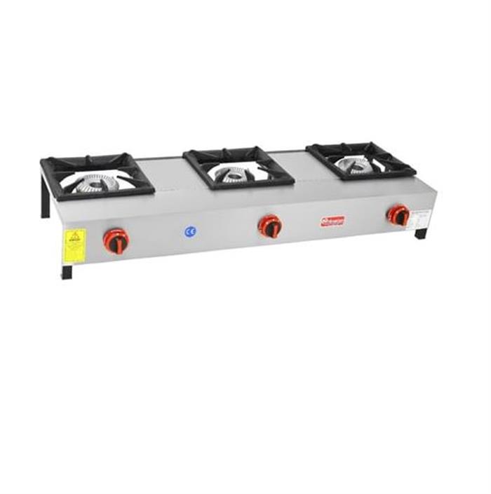 Himaksan LKK-3 CEK 3Lu Lokanta Ocağı Kısa Ayak Gazlı Lpg-Ce