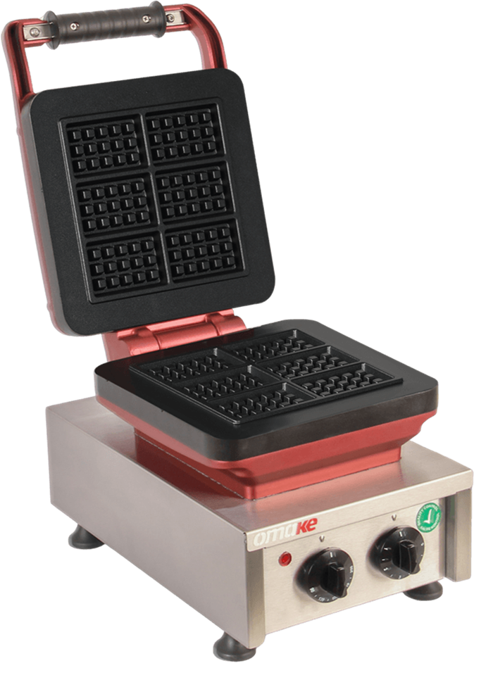 Omake Brüksel 3x5 Mini Model Zamanlayıcılı Manuel Waffle Makinesi