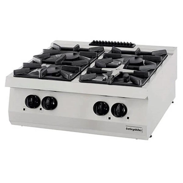 Öztiryakiler 700 Seri Set Üstü Dörtlü Ocak Gazlı 80*70*30 (Ls)-4X7,5Kw