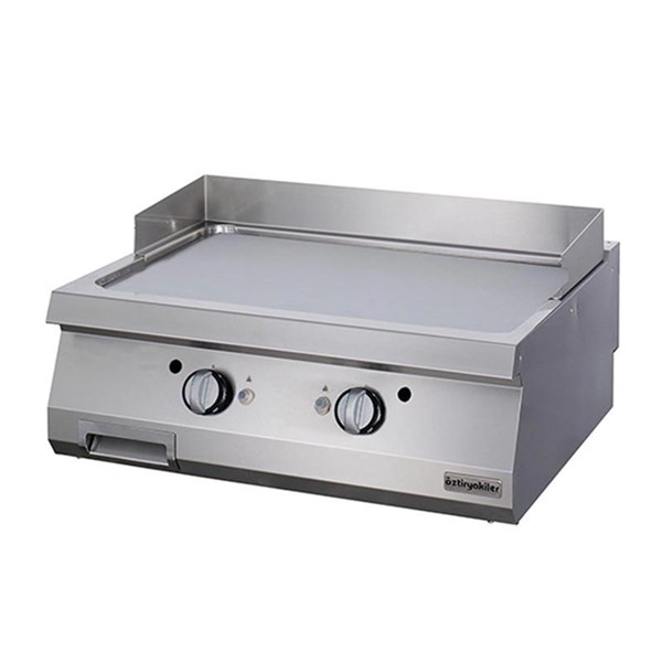 Öztiryakiler 700 Seri Set Üstü Grill Plate Düz Gazlı 80*70*30-Sert Krom Kaplı