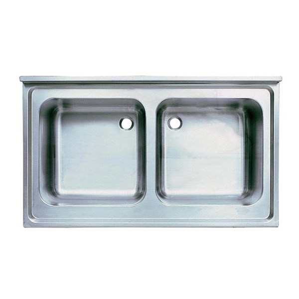Öztiryakiler Tablalı Evye 140*60 Çift Göz Damlalıksız 50*40*25 Gözlü 1,00 Mm