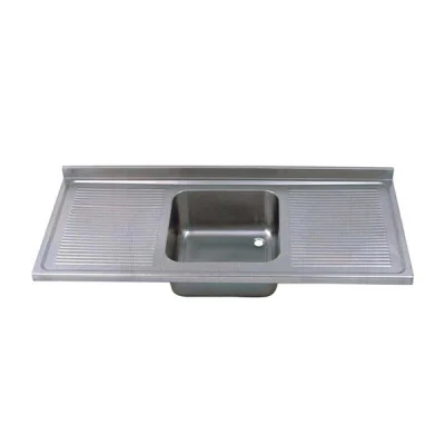 Öztiryakiler Tablalı Evye 120*60 Tek Göz Çift Damlalıklı 40*40*25 Gözlü 1,00 Mm