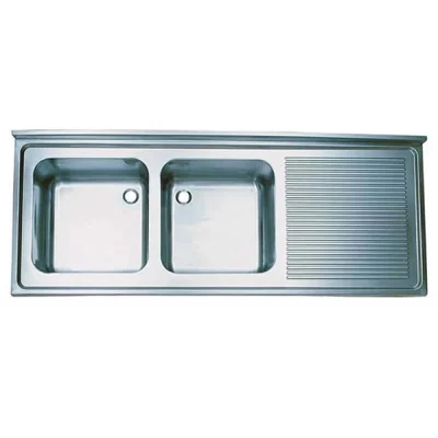 Öztiryakiler Tablalı Evye 160*70 Çift Göz Sağ Damlalıklı 40*50*25 Gözlü 1,00 Mm
