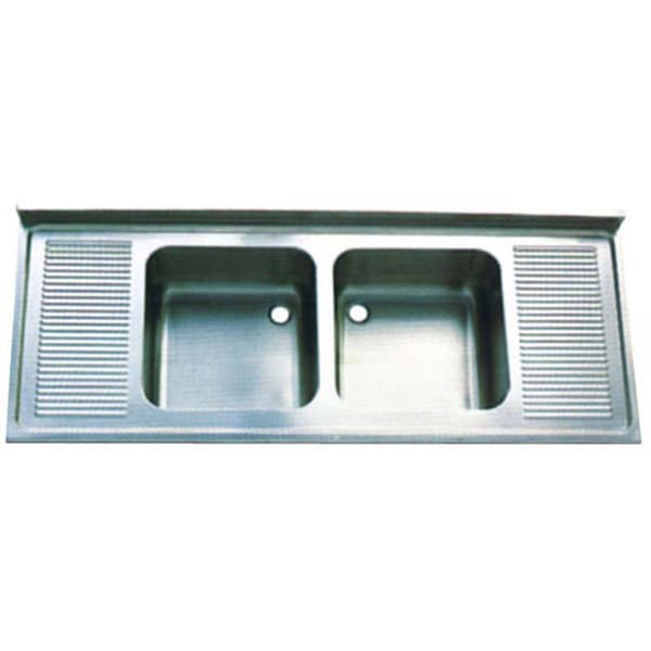 Öztiryakiler Tablalı Evye 200*70 Çift Göz Çift Damlalıklı 50*50*30 Gözlü 1,00 Mm