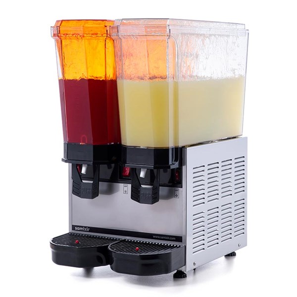 Samixir 20 + 20 L Klasik Twin Fıskiyeli Soğuk İçecek Dispenseri Inox