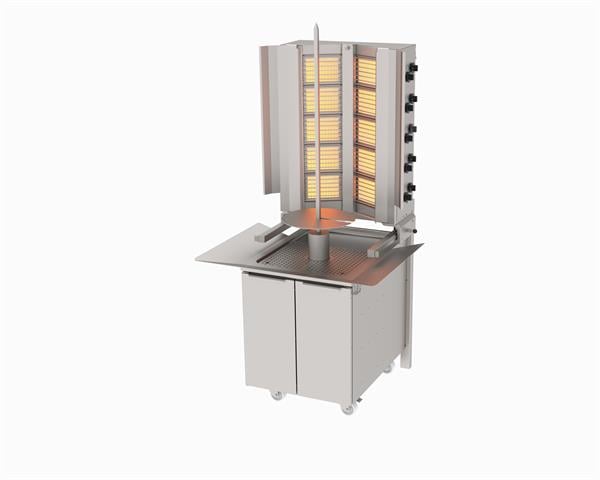 Atalay ADG-12DS Döner Ocağı 12 Gözlü Sabit Duvara Monte Döner Ocağı