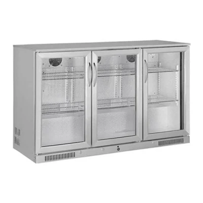 Senox SBC-350 Üç Kapılı Bar Altı Şişe Soğutucu (Krom)
