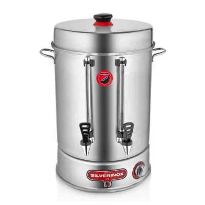 SilverInox 1904 60 Bardak Basmalı Metal Musluklu Çay Makinesi 7 lt