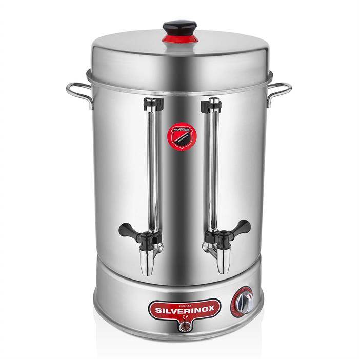 SilverInox 2013 160 Bardak Çevirmeli Metal Musluklu Çay Makinesi 15 lt