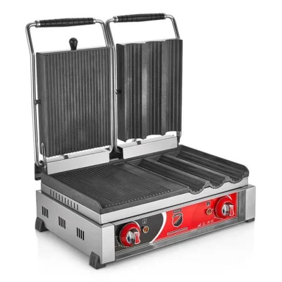 Silverinox 2134-2 3'lü Dürüm Tost Makinesi