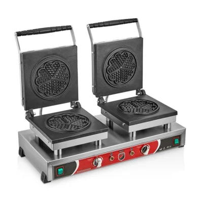 SilverInox 2138 Çiftli Çiçek Waffle Makinesi
