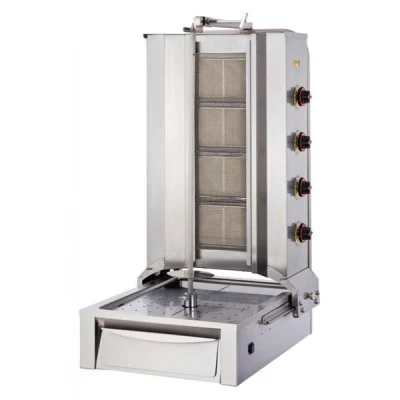 SilverInox 2166-B4 4 Radyanlı Alttan Motorlu LPG ve Gazlı Döner Ocağı