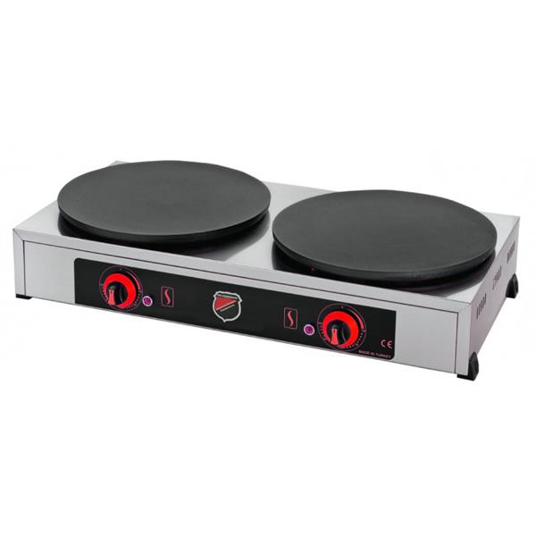 SilverInox 2178 2 Pleyt Inox Elektrikli Krep Makinesi 40+40 Cm