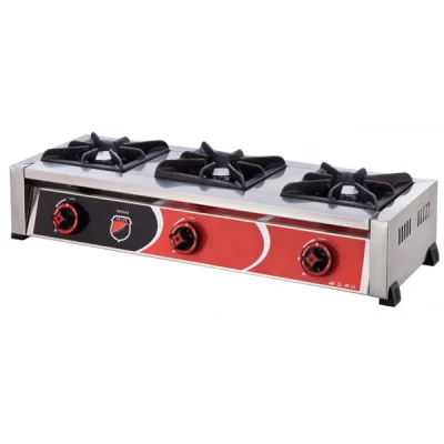 SilverInox 2902 3 Gözlü LPGli Set üstü Mini Ocak