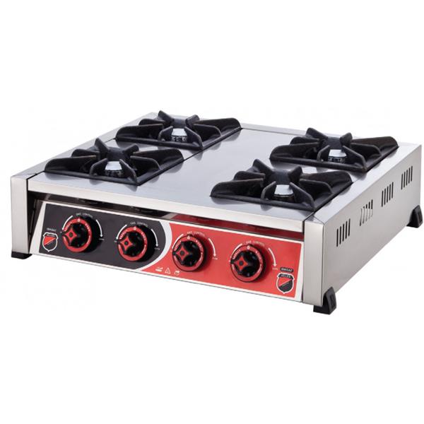 SilverInox 2907 4 Gözlü Doğal Gazlı Set üstü Mini Ocak