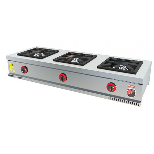 SilverInox MD-4D 3 Gözlü Doğal Gazlı Set üstü Midi Ocak
