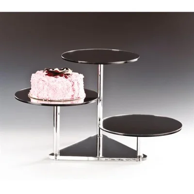 Zicco Zcp 083-Y Aynalı Teşhir Standı Üçgen Tabanlı (3 Lü) Ø29Cm 11-23-35 Cm