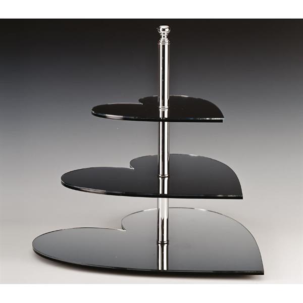 Zicco Zcp 117 Aynalı Teşhir Standı 3 Lü Kalpli 20x30x40x45 Cm