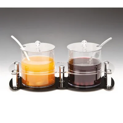 Zicco Zcp 131-M Polikarbonat 2 Li Sosluk Reçellik Metal Ayaklı Akrilik Stand 21x47x18 Cm