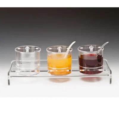 Zicco Zcp 200 3 Lü Kalın Standlı Polikarbonat Sosluk Reçellik Standı 1,5 Lt. 19,5x57x19 Cm