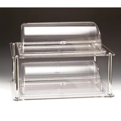 Zicco Zcp 220 2 Katlı Komple Polikarbonat Gn 1-1 Roll Top Kapaklı Teşhir Standı 44x64x49 Cm