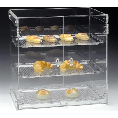 Zicco Zcp 263 3 Katlı Kapaklı Polikarbonat Tepsili Teşhir Standı 45x31x46 Cm