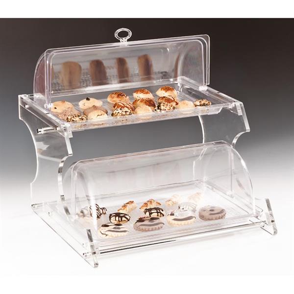 Zicco Zcp 270 2 Katlı Komple Küçük Rolltop Kapaklı Model Teşhir Standı 50x46x42 Cm