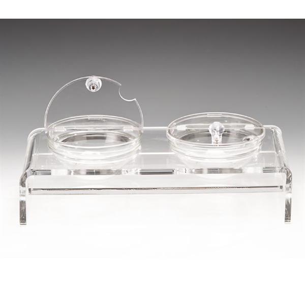 Zicco Zcp 287 2 Li Cam Kaseli Kapaklı Kalın Akrilik Teşhir Standı 39x19 Cm Ø14 Cm