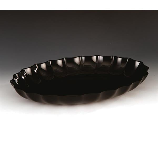 Zicco Zcp 296 Polikarbonat Oval Model Teşhir Tabak Siyah 41,5x29,5x5,5 Cm