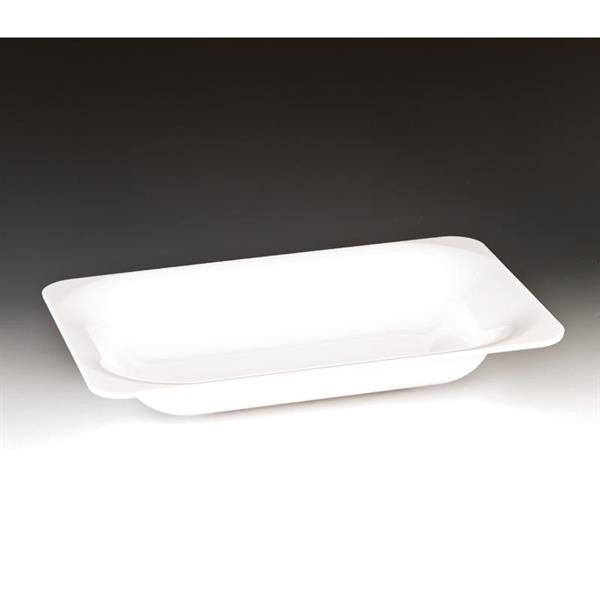 Zicco Zcp 298 Polikarbonat Dikdörtgen Model Teşhir Tabak Beyaz 40x26x6,5 Cm