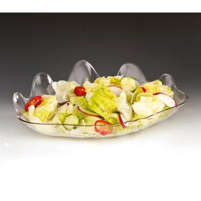 Zicco Zcp 300 Polikarbonat İstiridye Model Teşhir Tabak Şeffaf 38x27x5 Cm
